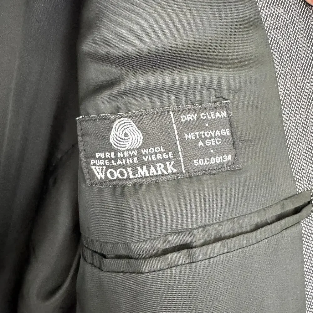 Ralph Lauren Mens Vintage 100% Wool Suit Jacket Blazer Size 46L Formal Wedding